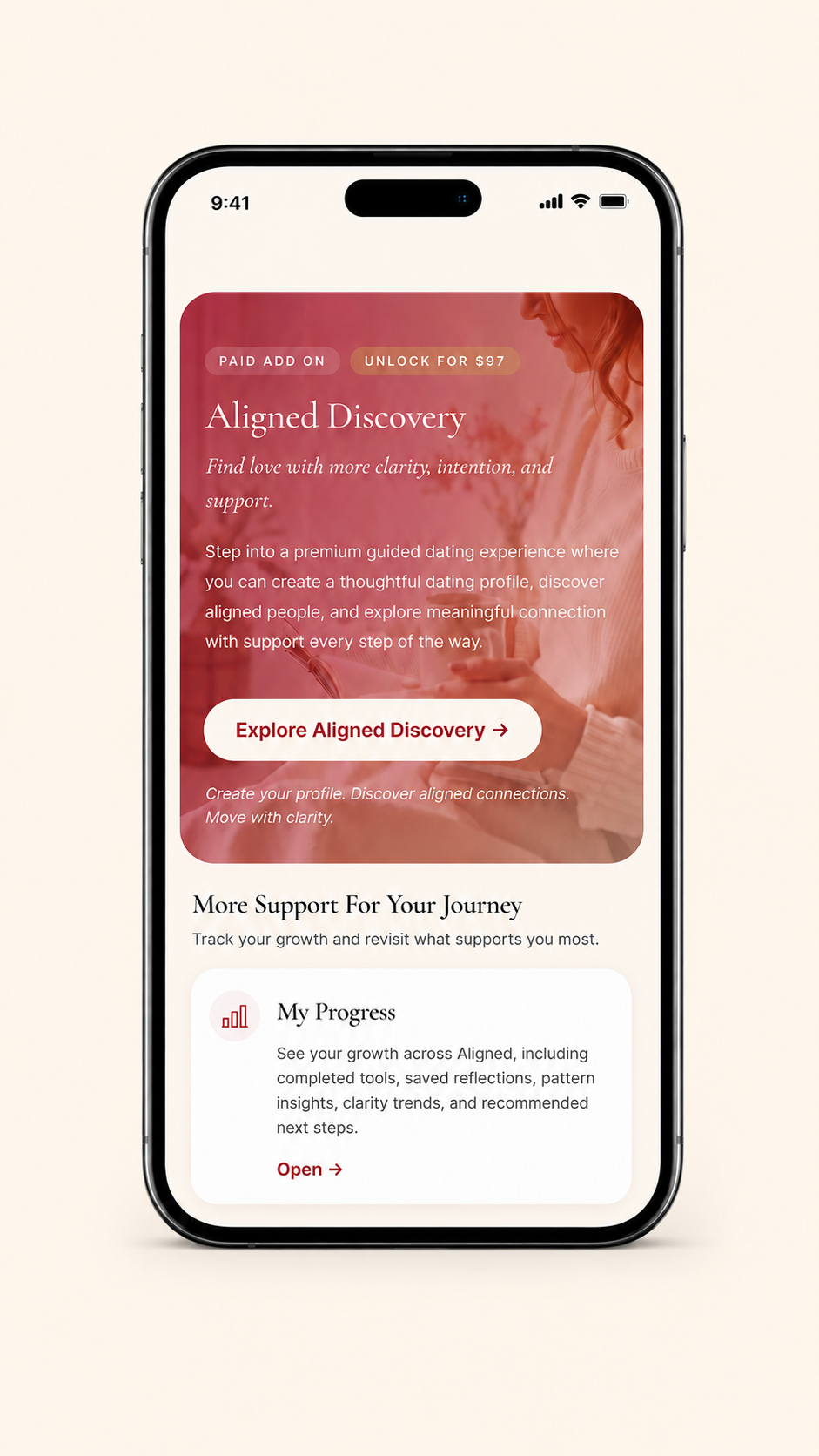 Aligned Discovery — find love with intention and support